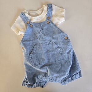 H&M Light Blue Kids Overalls Set 3m